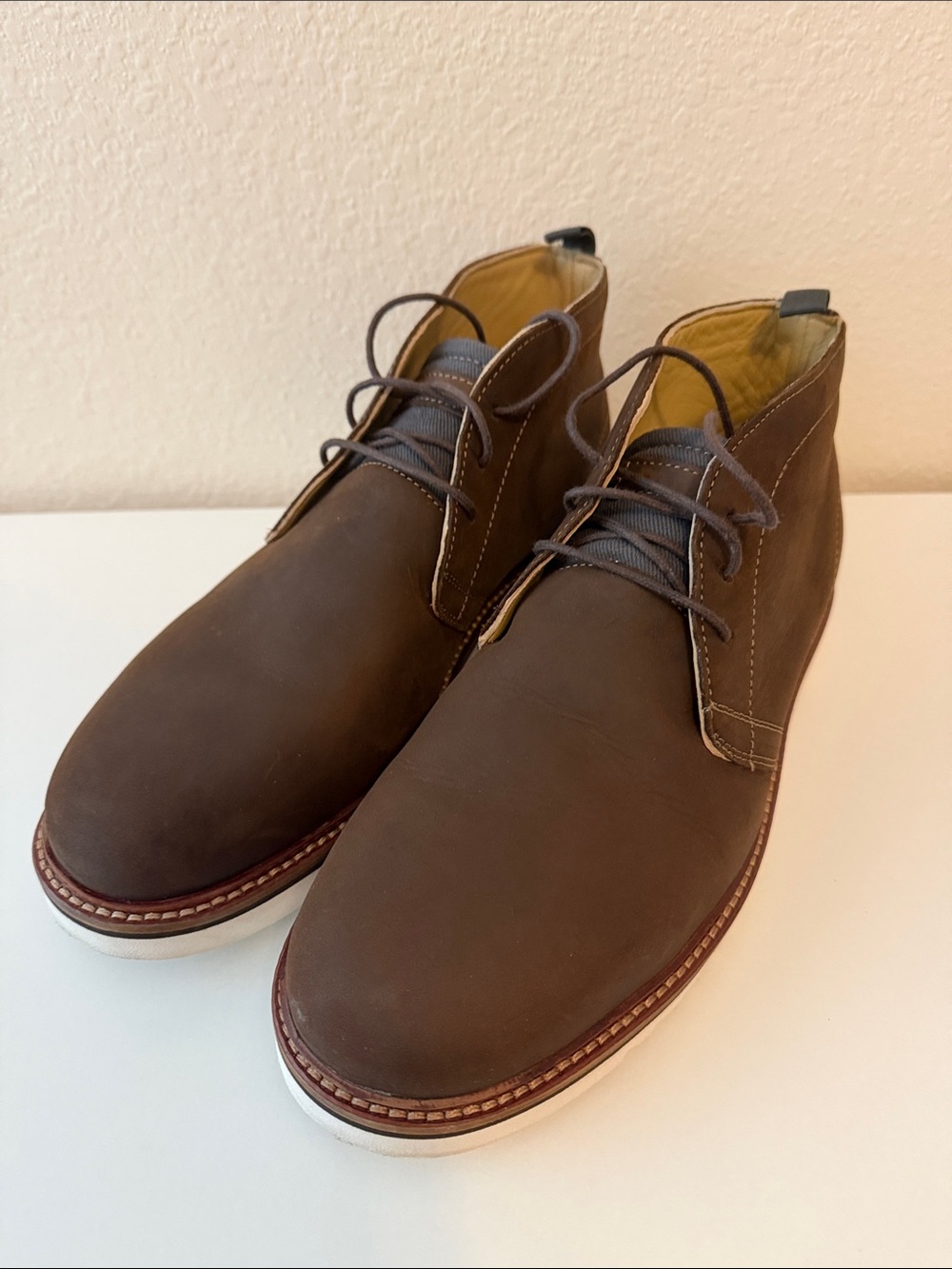 Franco Fortini Brown Leather Chukka Boots Men’s Size 10.5 - Picture 3 of 8